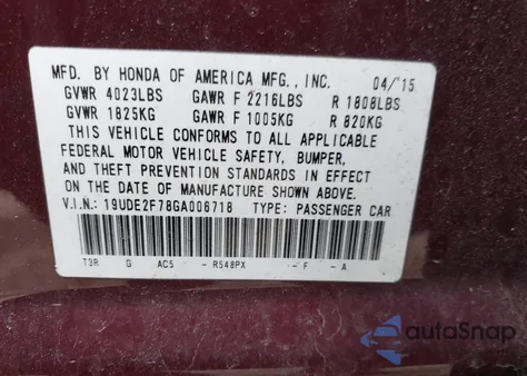 2016 Acura Ilx Technology Plus Package/W/Premium Pkg from USA, damaged, VIN 19UDE2F78GA006718